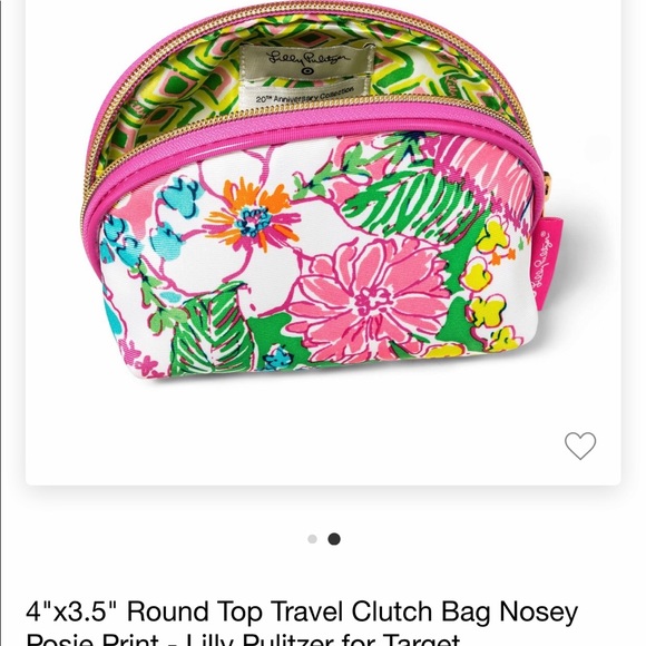 LILLY PULITZER TRAVEL CLUTCH BAG Nosey Posie Print 🌸🌺 - Picture 3 of 8